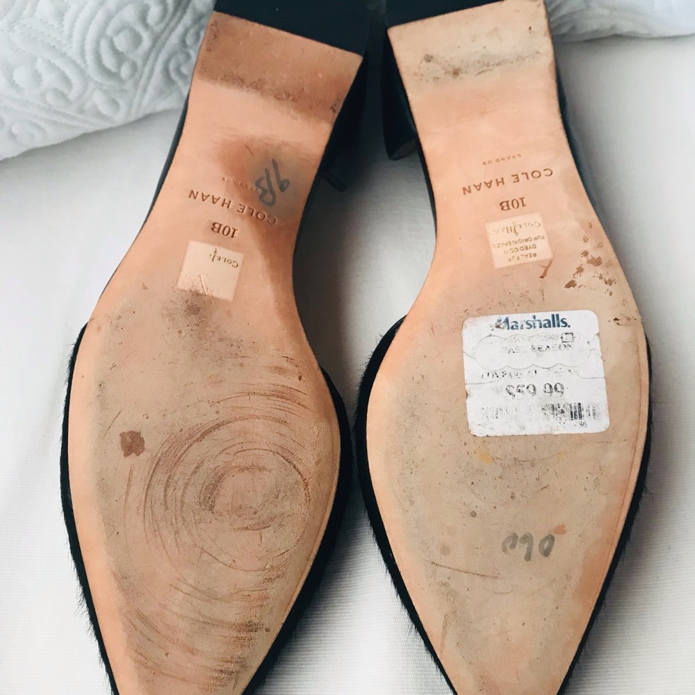 Cole Haan Black Amalia Flats Leather D’Orsay 10B EUC - Picture 16 of 16